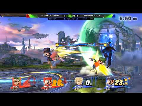 Elegant & Zenyou (Red) vs. Mew2King & Ally (Blue) | Smash 4 Doubles Pools | GTX