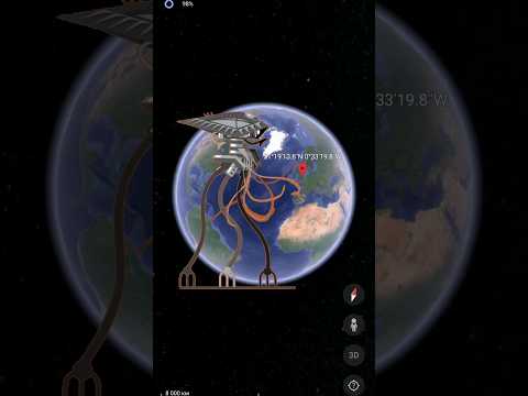 😱 strange tripod 👽on Google Earth and Google Maps 🌎 #shorts