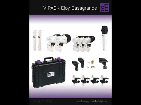 sE Electronics VPACKEC Eloy Casagrande Signature V Pack Feat 2 V Kick, 3 V Beat, 4 V Clamps, 1 V7 X, Pair of sE8 in White & Purple w/Case image 21