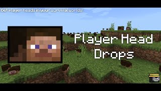 Player Head Drops Addon | Information Video (Minecraft Bedrock Edition)