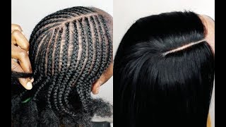HOW TO CORNROW - HOW TO MAKE A WIG VIDEO FOR BEGINNERS - TUTORIAL