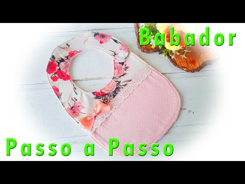 Molde Grátis! Como Fazer Babador de bebê tradicional atoalhado