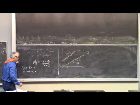 Wed Oct 21, 2026 Lecture (L22) Stewart Section 4.2 Rolle’s Theorem & Mean Value Theorem (MVT)