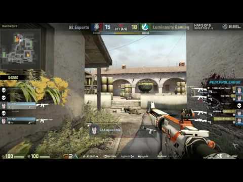 shox 1v4 Retake facing MP - G2 Esports vs Luminosity Gaming CS:GO ESL Pro League Grand Final