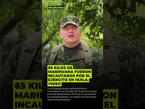 65 kilos de mari/*-huana fueron incautados por el Ejército en Huila: VIDEO