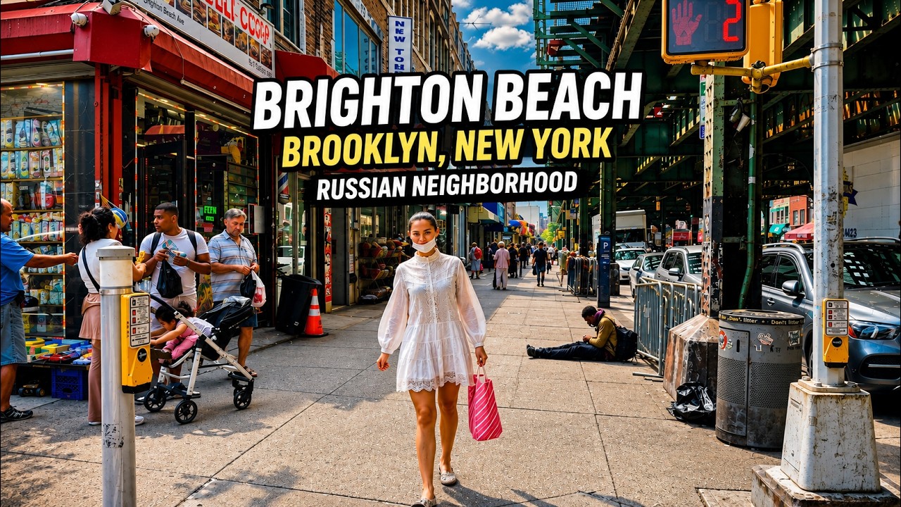 Russian Neighborhood In New York - Walking Brooklyn Brighton Beach
