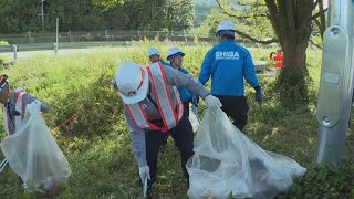 10月22日【びわ湖放送ニュース】”黄金のペットボトル”が社会問題に 高速PAで清掃活動