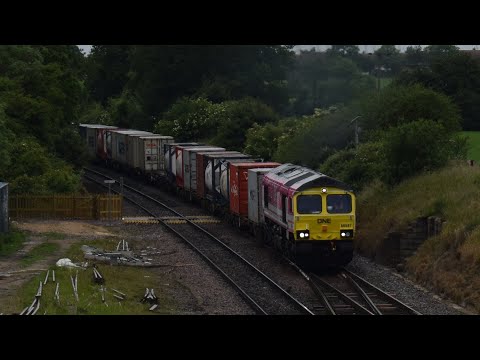 Freightliner as ONE we can 66587 toots over Westerfield crossing working 4L38 - 13/6/19