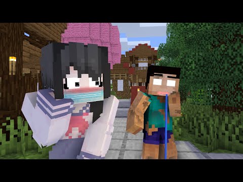 Love Curse | Poor Herobrine Love Cute Girl - Minecraft Animation