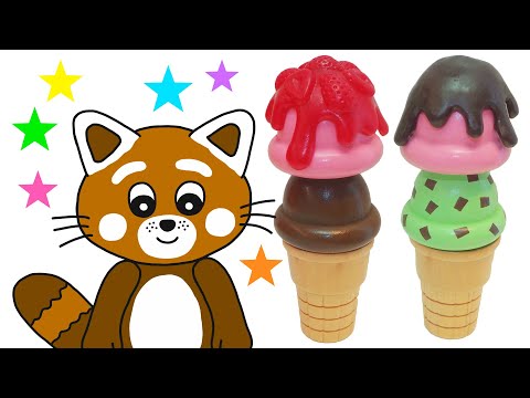 Pukkins den röda pandan - Lek och lär dig färger 30 min - Lek med oss