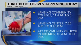 American Red Cross hosts blood drives in three different locations