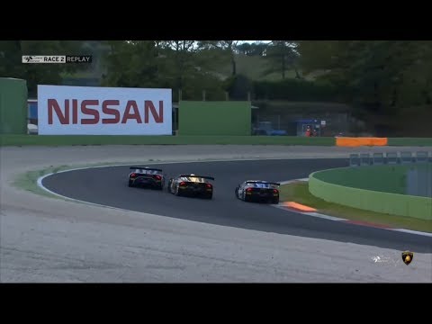 Lamborghini Super Trofeo Asia + North America 2018. Race 2 ACI Vallelunga Circuit. Last Laps