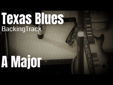 Texas Blues Guitar Backing Track  A Major