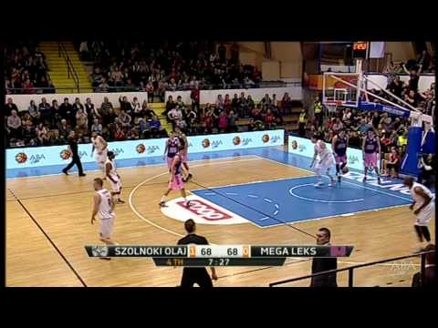 Powerful dunk by Akos Keller makes the Szolnok crowd go wild (Szolnoki Olaj - Mega Leks, 7.2.2015)