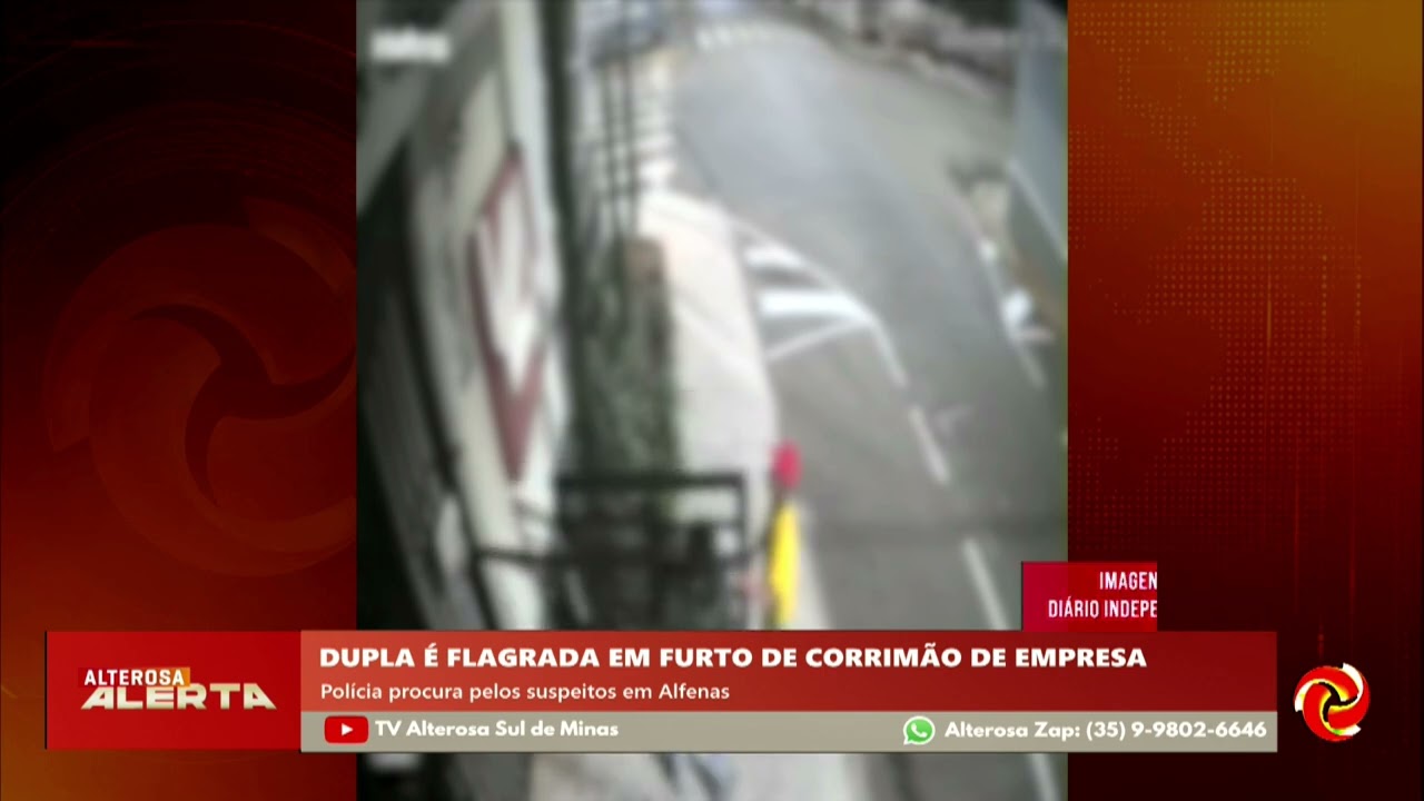 Dupla é flagrada furtando corrimão em Alfenas