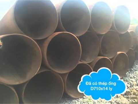 Thép ống hàn D710x14 ly x6m hàng hạ bãi ngày 17-09-2015
