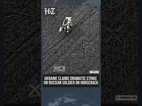 Russia-Ukraine War: Ukrainian drone targets Russian soldier on horseback | Viral Video