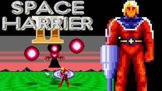 Space Harrier II (MD · Sega Mega Drive) original video game | full game (hard mode) session💥🍑🎮