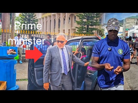 I followed the prime minister of St.Vincent around Kingstown #stvincent #travel 