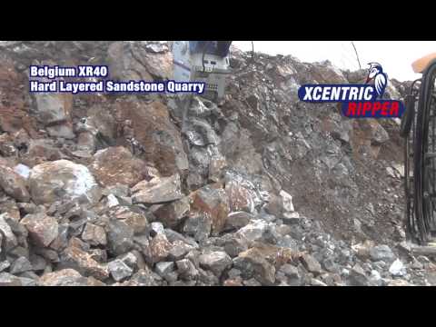 Xcentric Ripper XR40 Excavating Sand Stone Quarry (Belgium), www.SAES.nl