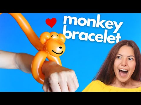 Monkey Bracelet: How to Make Balloon Animals for Beginners #monkeyballoon #balloonanimals