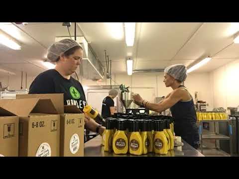 Making our Sweet Creole Mustard