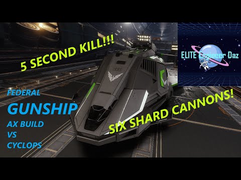 Test Build - Federal Gunship VS Cyclops - 5 Second Kill! - Elite Dangerous