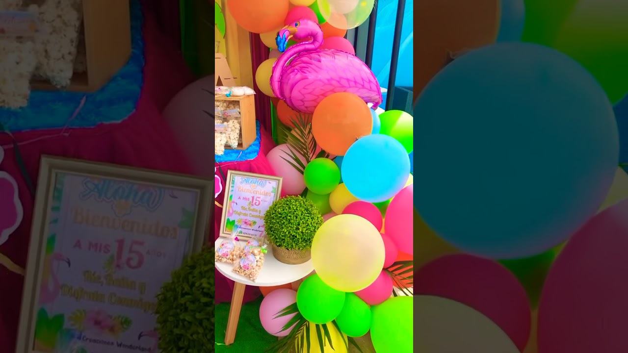 Decoración Tema 🌺🍍POOL PARTY🦩