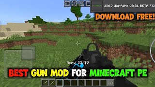 🔥 BEST GUN MOD FOR MINECRAFT PE 🔥||DOWNLOAD FREE 🔥