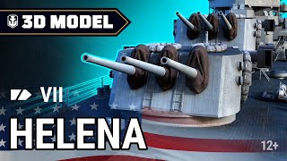 Авторы World Of Warships рассказали историю крейсера Helena и показали подробную 3D-модель