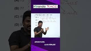 Aptitude Shortcut Tricks  || Sridhar Universe || Veranda Race