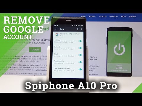 Spiphone A10 Pro How to Add / Remove Google Account