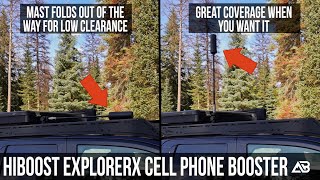 NEW HiBoost ExplorerX Cell Phone Booster for Overlanders | Articulating Mount for Low Clearance