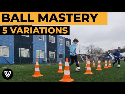 Ball Mastery Exercises | 5 Variations | Soccer drills | Football Homework for young players