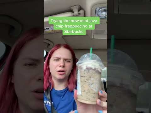 I tried the new mint java chip frappuccino from Starbucks
