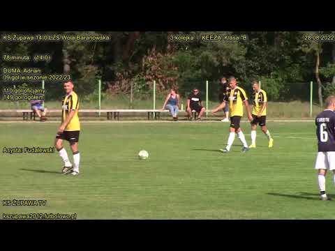 KS Żupawa 14-0 LZS Wola Baranowska (14-0 Duma Adrian) 28.08.2022 / KEEZA Klasa "B"