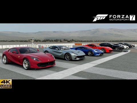 FM7 SUPERCARS DRAG RACE - 720s, Centenario, Sv, F12, ONE77, Superfast, Murcielago, Ford GT, R8