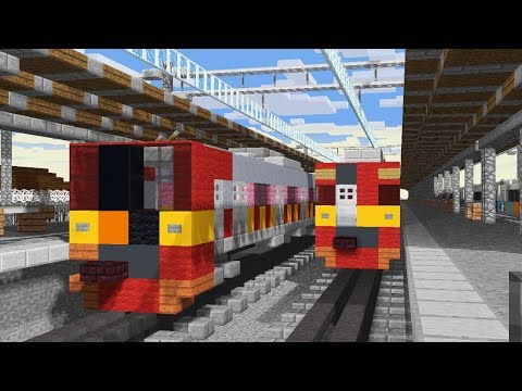 Minecraft KRL Indonesia Trains Railfanning Animation