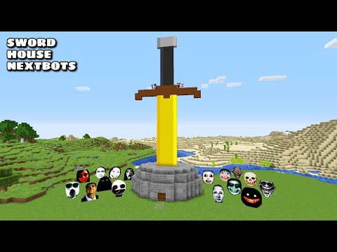Faviso - SURVIVAL EXCALIBUR SWORD HOUSE WITH 100 NEXTBOTS in Minecraft - Gameplay - Coffin Meme
