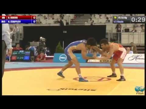 Hassan Rahimi (IRI) vs Nariman Israpilov (RUS) 55kg 1/2 Final - 2013 World Wrestling Championships