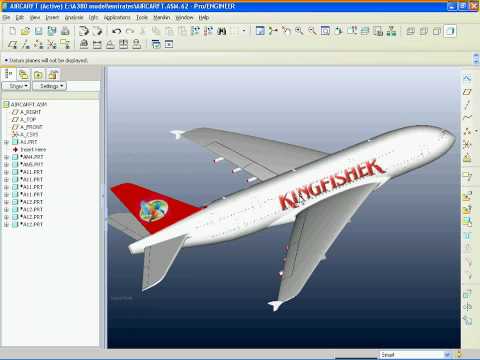 aircraft in proe (kingfisher A380 )
