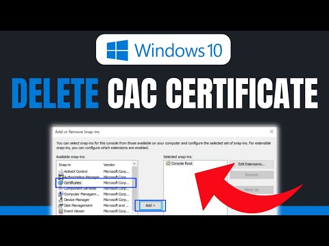 How to delete CAC certificates on Windows 10 - Full Guide (2025)