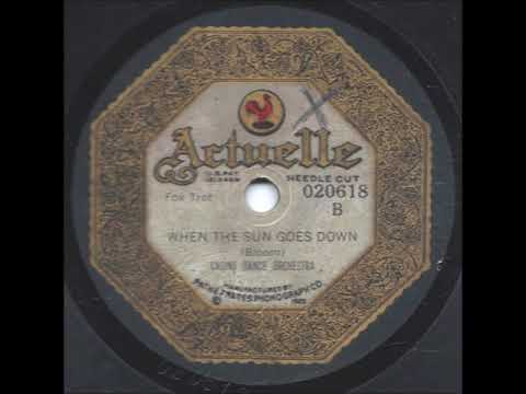 Casino Dance Orchestra "When The Sun Goes Down" 1921 Society Jazz Band 78 RPM Record