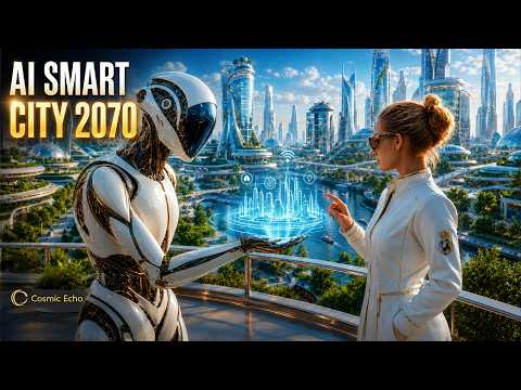 AI Smart City 2070 | Futuristic Ambient Journey for Sleep, Relaxation & Focus | 4K Video
