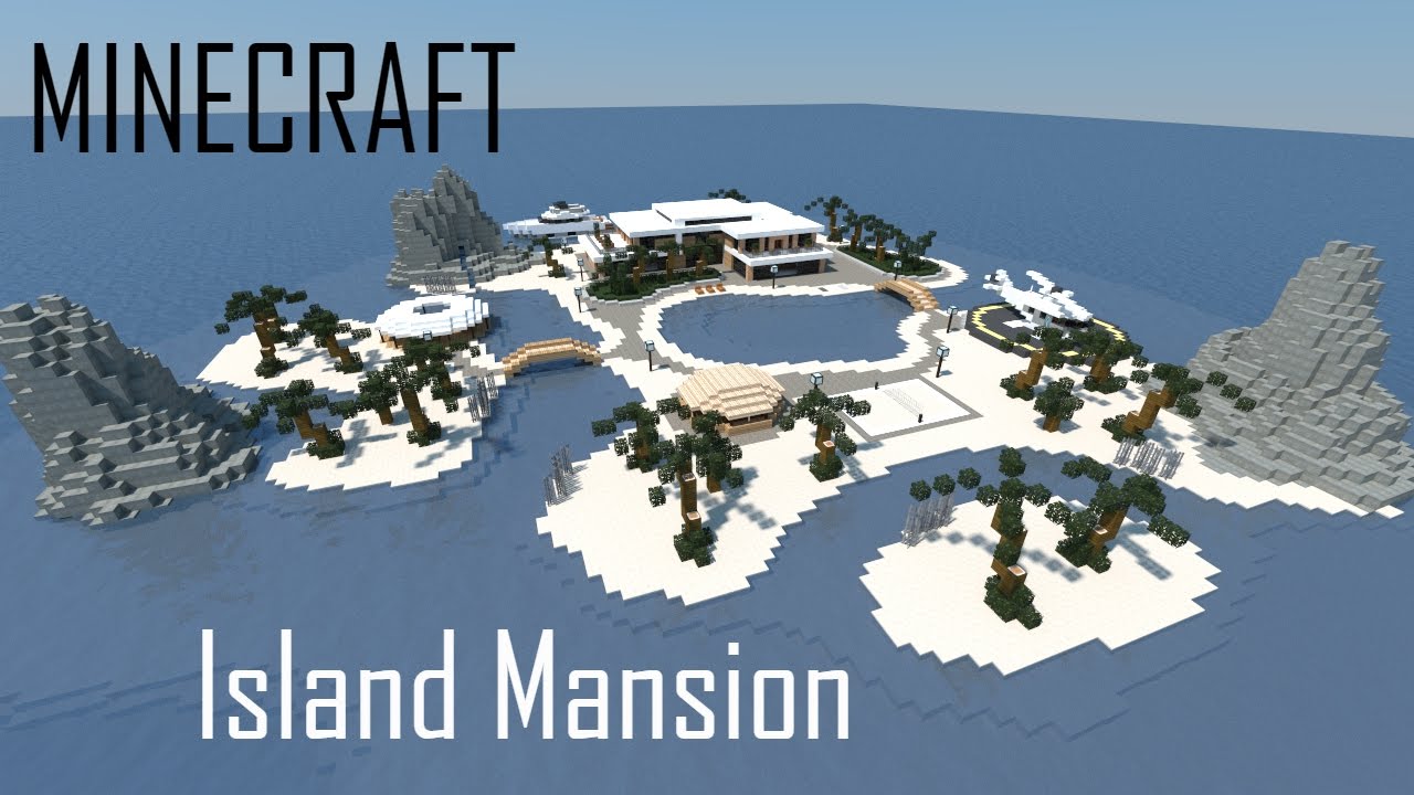Minecraft Modern Island Mansion (full interior) + Download
