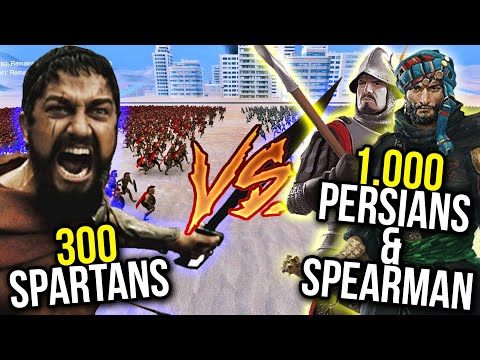 300 SPARTANS vs 1.000 PERSIANS & 1.000 SPEARMAN | Ultimate Epic Battle Simulator UEBS