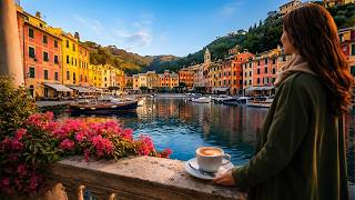 PORTOFINO İtalya 🇮🇹 Kalabalık Olmadan: Sakin Güneşli Bir Kış Yürüyüşü [4K]