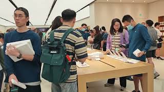 Iphone 17  launch day, at Apple New Town Plaza (Sha Tin)