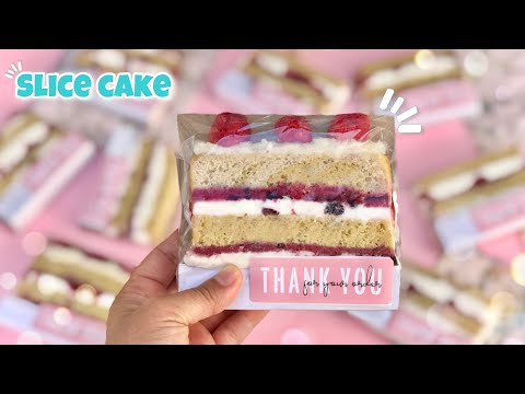 Your CUSTOMERS will go crazy with this CAKE SLICE 🍰 SELL SLICE CAKE with red berries and ganache