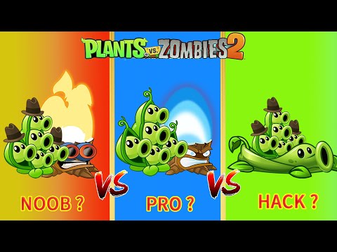 Pvz 2 Discovery - All Peashooters & Pea Vine Combo & Torchwood Combo Challenge - Who Will Win ?